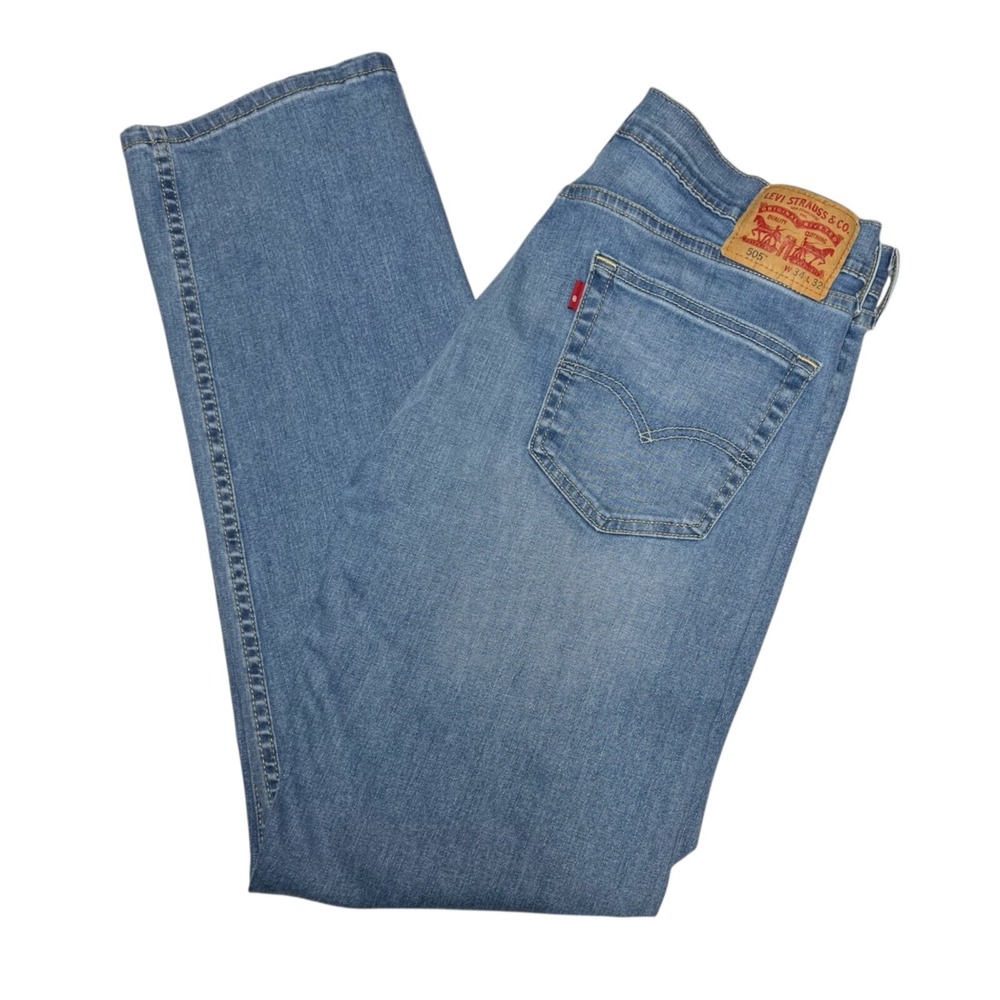 Levi 505 Jeans Men's Size 34x31* (tag 34x32) Blue Straight Leg‎ Mid Rise